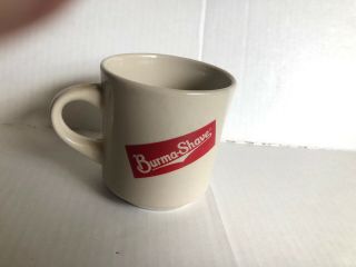 Vintage Burma Shave Shaving Lather Red Lettering And White Coffee Mug Cup