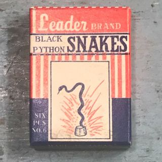 Vintage Leader Brand Black Python Snakes Acme Sparkler & Specialty Fireworks