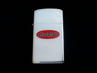Vintage 1964 Zippo Slim Cigarette Lighter Esco Earth Moving Equipment Oil Gas