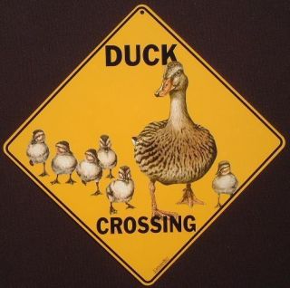 Duck Crossing Sign 16 1/2 By 16 1/2 Wildlife Ducks Decor Signs Novelty Art