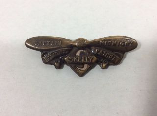 1939 Captain Midnight Mysto Magic Weather Forecaster Badge With Paper Skelly Oil