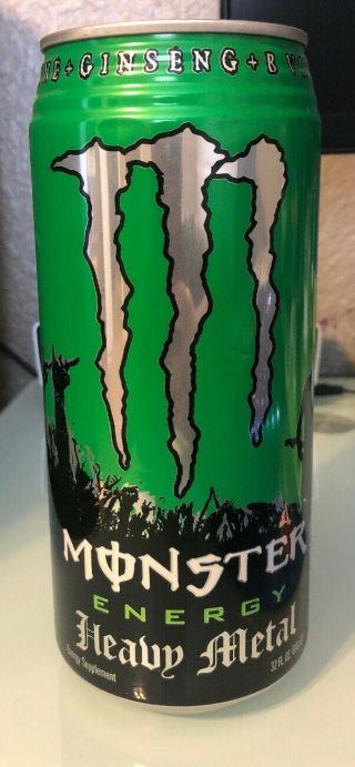 Monster Heavy Metal Bfc 32oz Energy Drink Rare