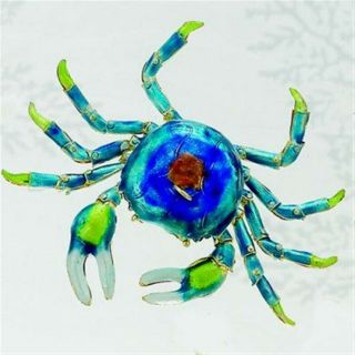 Kubla Cloisonne Articulated Blue Crab.  4152bt