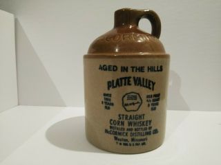 Vintage Mccormick Platte Valley Corn Whiskey 168 - 1970 Liquor Bottle 11 - D 16