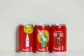 2014 Coca Cola 3 Cans Set From Indonesia,  2014 Fifa World Cup