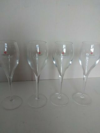 4 X Lanson Champagne Flute Glasses