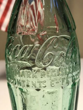 PAT ' D DEC 25,  1923 Coca - Cola Hobbleskirt Coke Bottle CORINTH MISS Mississippi 6