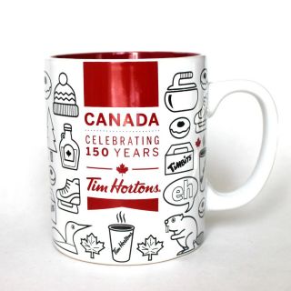 Tim Hortons Coffee Mug Cup Canada Celebrating 150 Years Canadian Icons Hockey