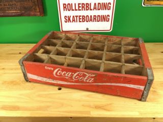 Red Coca Cola Wooden Coke Case / Crate - Chattanooga,  Tn 1977 Vtg 11