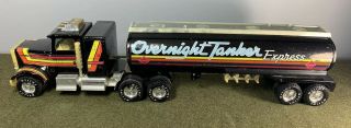 Vintage Nylint Semi Truck,  Overnight Trucker Express,  1980’s Vintage Steel Truck