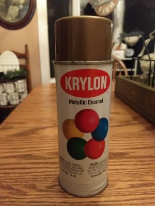 Krylon Bright Gold 1701 Enamel Vintage Spray Paint Can