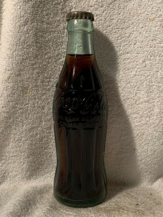 Full 6oz Coca - Cola Pat - D Hobbleskirt Soda Bottle Wilson,  N.  C.