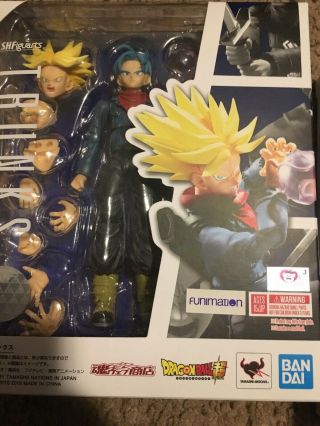 S.  H.  Figuarts Future Saiyan Trunks Dragon Ball Z In Hand Complete