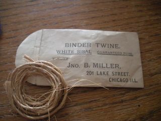 Vintage Agricultural Hay Binder Twine Salesman 