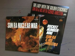Sun Ra 3x10” Vinyl Nuclear War / Rocket Number Nine / Lady With Golden Stockings