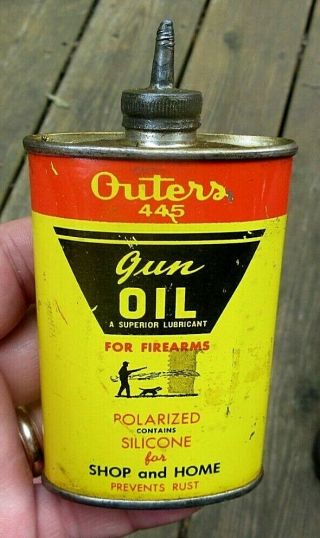 Vintage Outers Lead Spout 3 Ounce Household Oil Can & Gun Oil Can