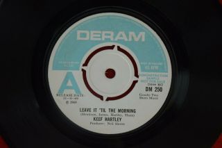 Keef Hartley " Leave It Till The Morning " 7 " 1969 Uk Demo