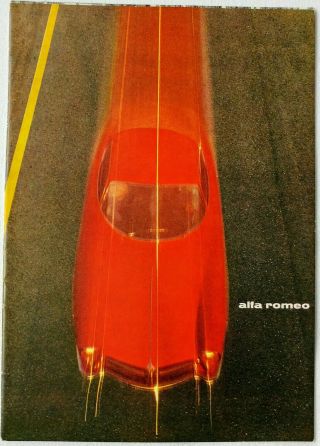 1961 Alfa Romeo Giulietta Sprint Speciale Sz Sales Brochure Folder & Spec Sheet