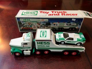 1991 Hess Toy Truck And Racer With Box
