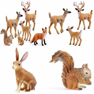 Forest Animals Figures Woodland Creatures Figurines Miniature Toys Cake Toppers