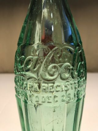 PAT ' D DEC.  25,  1923 Coca - Cola Hobbleskirt Coke Bottle - McALLEN,  TEXAS 6