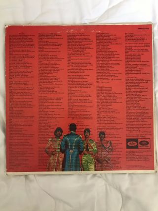 Vintage - The Beatles Sgt.  Pepper ' s Lonely Hearts Club Band Vinyl 5