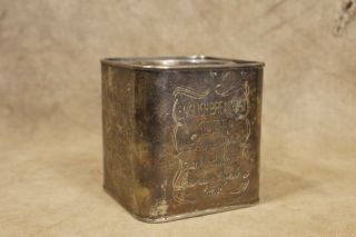 Vintage English Breakfast Tea Silver Plate Tin Container 4