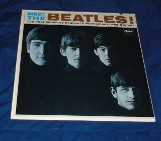 Beatles " Meet The Beatles " Capitol Mono Lp T 2047 W/orig.  Inner Sleeve Ec