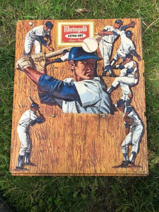 Rare & Hard To Find Vintage Rheingold Extra Dry York Mets Calendar Holder