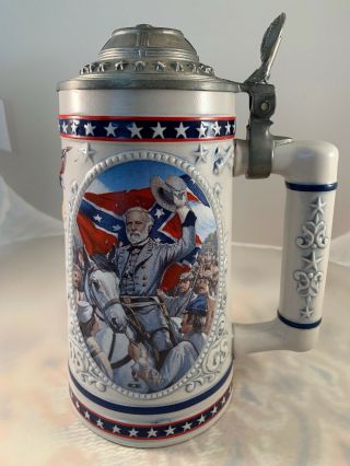 Beer Stein Robert E.  Lee Valiant Virginian,  Heroes Of The Civil War Beer Tankard