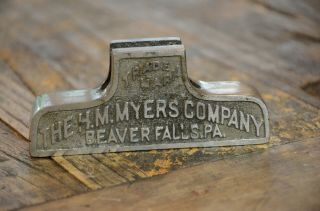 1900s The H.  M.  Myers Co.  Beaver Falls Pa.  Figural Shovel Paperweight