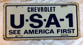 Chevrolet Dealer Usa - 1 Metal License Plate See America First