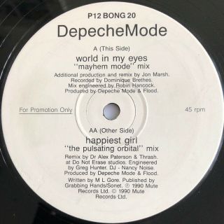 Depeche Mode - World In My Eyes - Rare Uk 12 " Promo P12bong20 (vinyl Record)