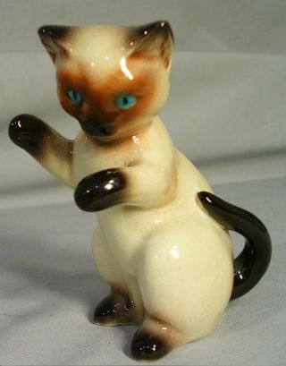 Vintage Goebel Playful Siamese Cat Kitten Figurine W.  Germany