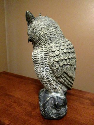 Vintage Hooter OWL Hard Plastic Decoy Garden Decor Blow Mold - 17 