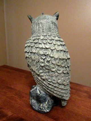 Vintage Hooter OWL Hard Plastic Decoy Garden Decor Blow Mold - 17 