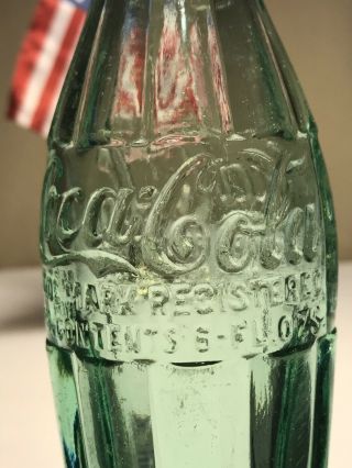 PAT ' D DEC.  25,  1923 Coca - Cola Hobbleskirt Coke Bottle - LAFAYETTE LA Louisiana 6