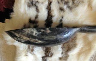 Antique Authentic Water Buffalo Horn Large Spoon / Ladle