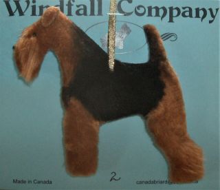 Airedale Terrier Dog Plush Christmas Canine Ornament 2 By Wc