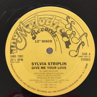 Sylvia Striplin Give Me Your Love Modern Soul Boogie 12” Vg,