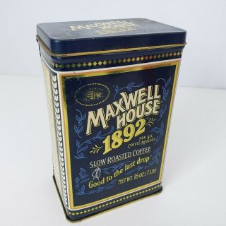 Maxwell House Coffee Tin Collectible Can With Lid 100 Year Anniversary 16 Oz
