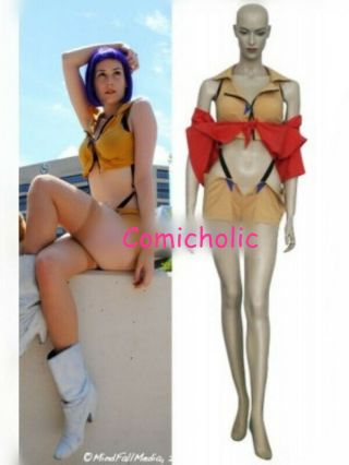 Cowboy Bebop Faye Valentine Yellow Cosplay Costume Swimsuit Halloween Full Set