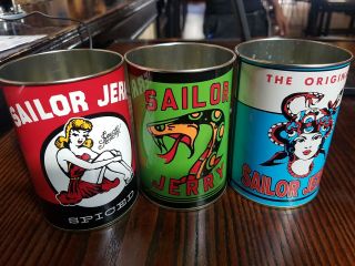 Sailor Jerry Tin Cups X3