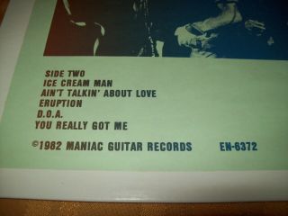 VAN HALEN Atomic Punks LP LIVE in 1977 Pasadena SOUNDBOARD Rare Vinyl Record 3