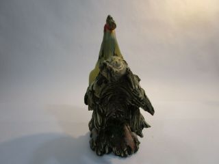 resin crowing rooster bird looks like carved from wood 7 