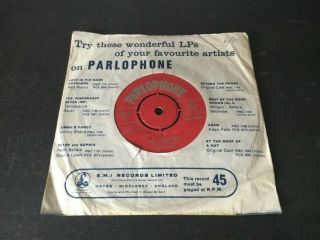 THE BEATLES 45RPM LOVE ME DO 1962 RED LABEL PARLOPHONE R 4949 UK 2nd Press 1G 1G 2