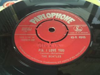THE BEATLES 45RPM LOVE ME DO 1962 RED LABEL PARLOPHONE R 4949 UK 2nd Press 1G 1G 6