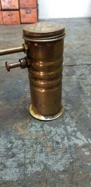 Vintage Hand Pump Brass Eagle Oil Can No.  66 3