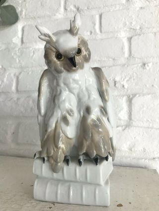 Vintage Antique Museo First Edition Seymour Mann Porcelain Owl Books Figurine