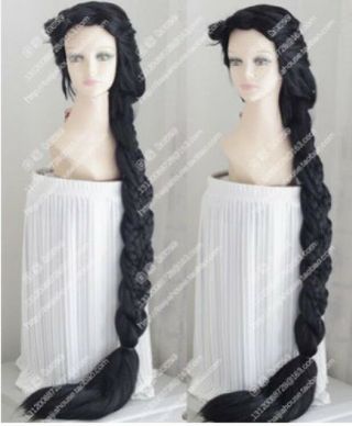 Magic Hair Romance Changle Rapunzel Tangled The Video Game Black bold braid wig 2